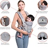 Deryan Deryan Meinkind Babytrage - Bauchtrage 4-in-1 Anthrazit/Grau Deryan Deryan Meinkind Babytrage - Bauchtrage 4-in-1 Anthrazit/Grau
