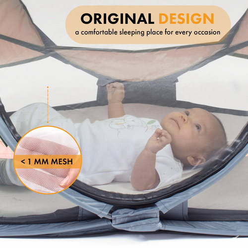 Deryan Deryan Baby Luxe Campingbedje – Inclusief zelfopblaasbare matras - Orange