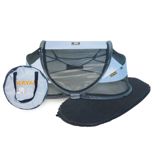 Deryan Deryan Baby Luxe Cuna de camping – Incluye colchón autoinflable - Sky Blue Deryan Deryan Baby Luxe Cuna de camping – Incluye colchón autoinflable - Sky Blue