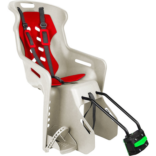 Brioso Brioso Bicycle Seat Rear - Fahrradsitz hinten - Kinderfahrradsitz - Sandgrau/Rot Brioso Brioso Bicycle Seat Rear - Fahrradsitz hinten - Kinderfahrradsitz - Sandgrau/Rot