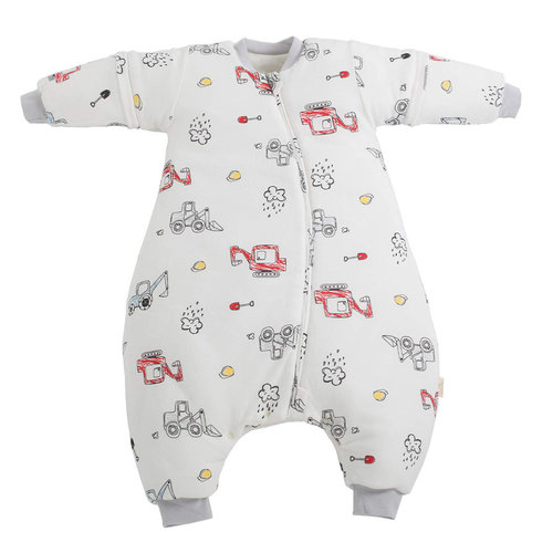 Deryan Deryan Baby Winter Sleeping Bag with Removable Sleeve - White - Vehicles Deryan Deryan Baby Winter Sleeping Bag with Removable Sleeve - White - Vehicles