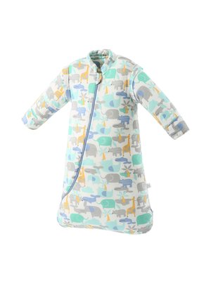 Deryan Deryan Baby vinter sovepose med aftageligt ærme 70cm - Hvid - Dyr