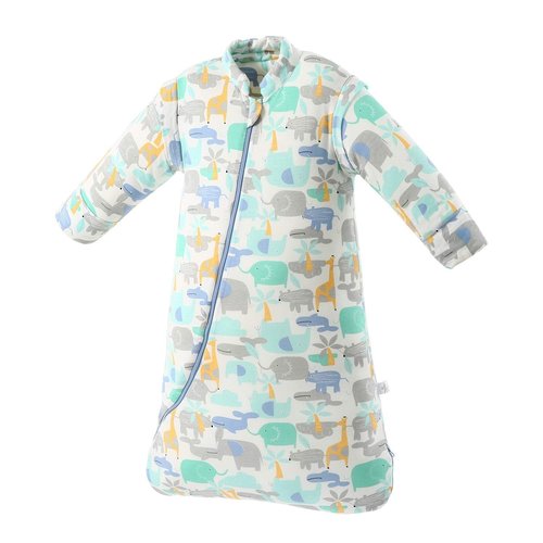 Deryan Deryan Baby Winterschlafsack mit abnehmbarem Ärmel 70cm - Weiß - Tiere Deryan Deryan Baby Winterschlafsack mit abnehmbarem Ärmel 70cm - Weiß - Tiere