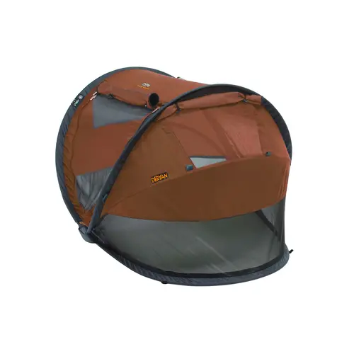 Deryan Deryan Peuter Luxe Camping Cot - Includes self-inflating mattress - Caramel