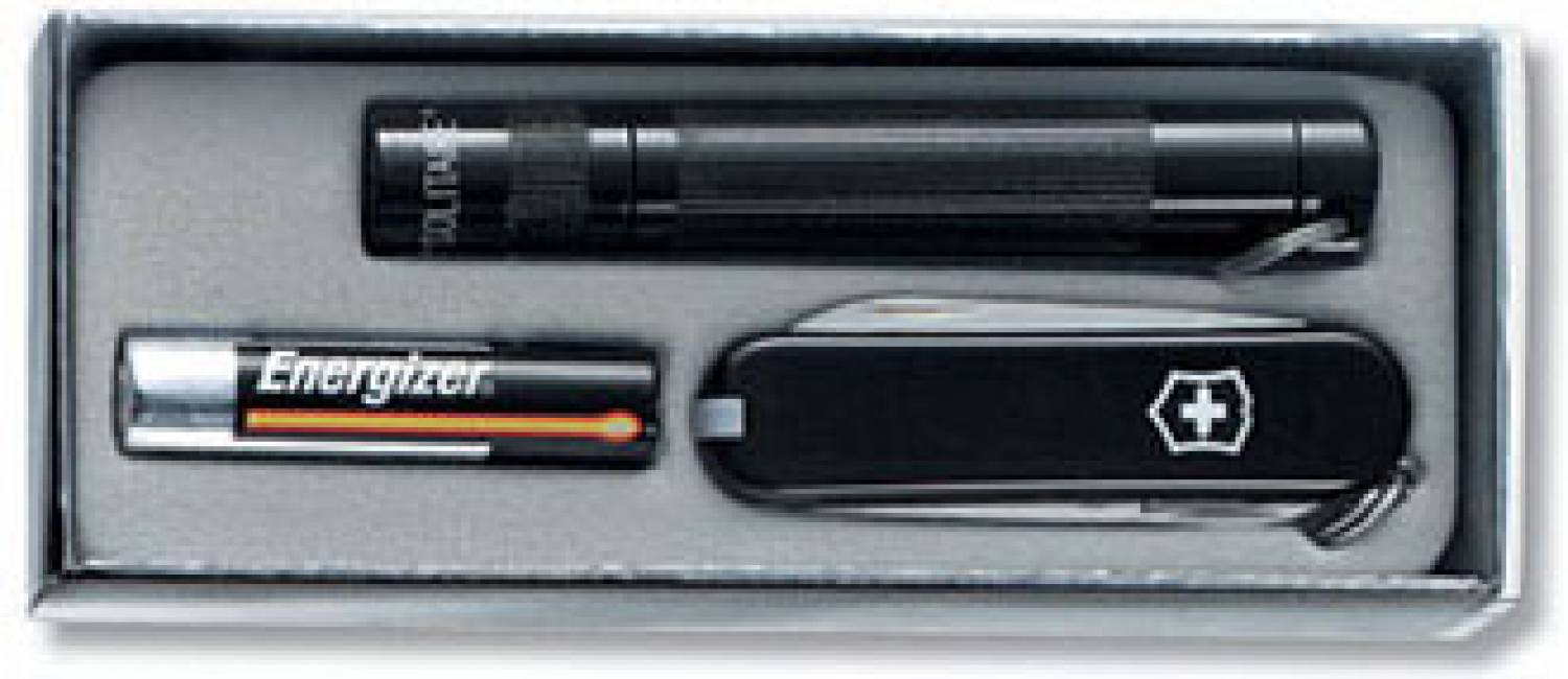 Victorinox Swiss set Maglite Solitaire met zakmes Classic 4.4001