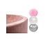 Misioo Ballenbak Rond 90x30 | Velvet Pink incl. 150 ballen (Pearl/Silver/Light Pink Pearl)
