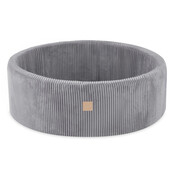 Ballenbak Rond 90x30 | Light Grey Corduroy incl. 200 ballen (Pearl/Silver/Light Blue)