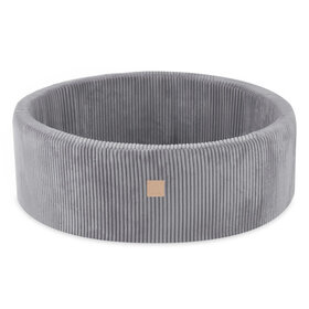Ballenbak Rond 90x30 | Light Grey Corduroy excl. ballen