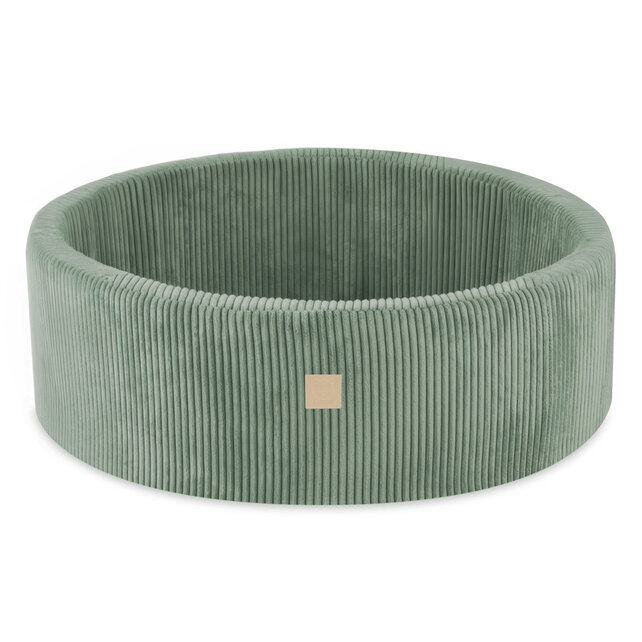 Ballenbak Rond 90x30 | Green Corduroy incl. 200 ballen (Pearl/Gold/Mint Pearl )