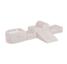 Hindernisbaan met Ballenbak | Cream Fluffy Boucle