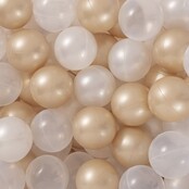 Ballen, set 200 stuks | Pearl/Gold/Transparant | 6 cm