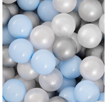 Ballen, set 200 stuks | Pearl/Silver/Light Blue | 6 cm