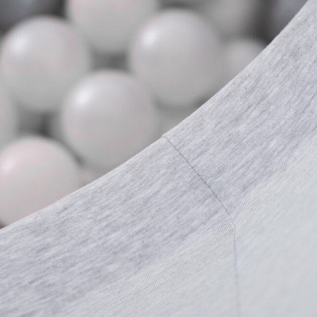 Ballenbak Rond 90x30 | Licht Grijs incl. 150 ballen (Pearl/Silver/Light Blue)