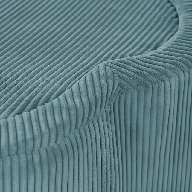 Ballenbak Bloem met Speelmat 95x30 | Blue Corduroy incl. 200 ballen (Pearl/Silver/Mint Pearl)