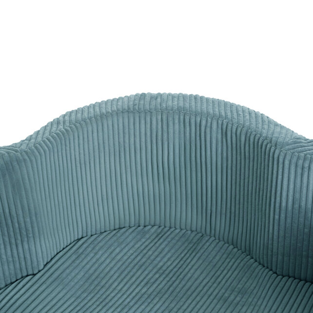 Ballenbak Bloem met Speelmat 95x30 | Blue Corduroy incl. 200 ballen (Pearl/Silver/Mint Pearl)