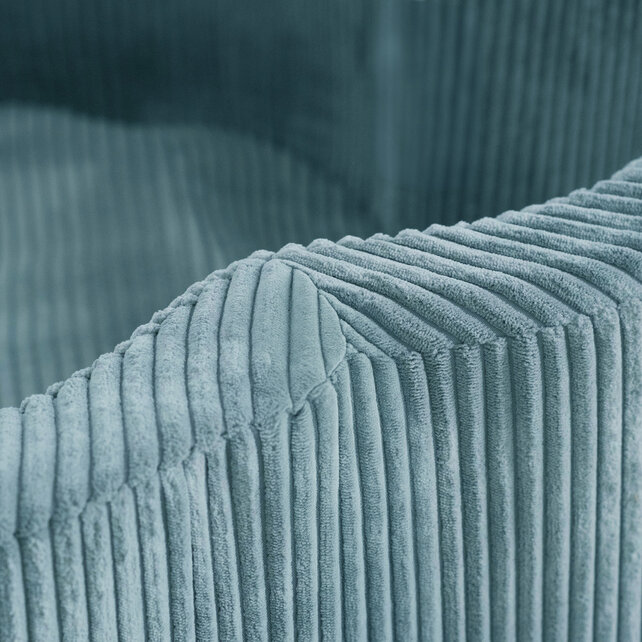 Ballenbak Bloem met Speelmat 95x30 | Blue Corduroy incl. 200 ballen (Pearl/Silver/Mint Pearl)