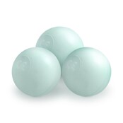 Ballenbak Bloem met Speelmat 95x30 | Blue Corduroy incl. 200 ballen (Pearl/Silver/Mint Pearl)