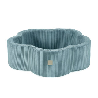 Ballenbak Bloem met Speelmat 95x30 | Blue Corduroy excl. ballen