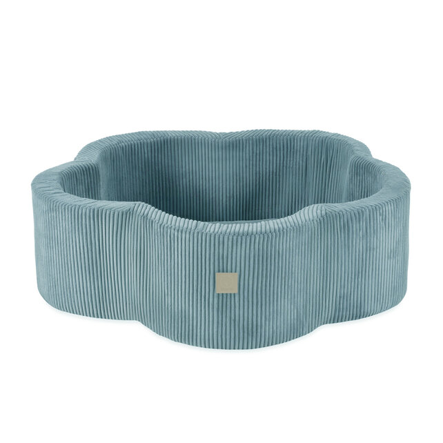 Ballenbak Bloem met Speelmat 95x30 | Blue Corduroy excl. ballen