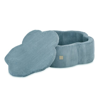 Ballenbak Bloem met Speelmat 95x30 | Blue Corduroy excl. ballen