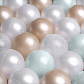 Ballen, set 200 stuks | Pearl/Gold/Mint Pearl | 6 cm