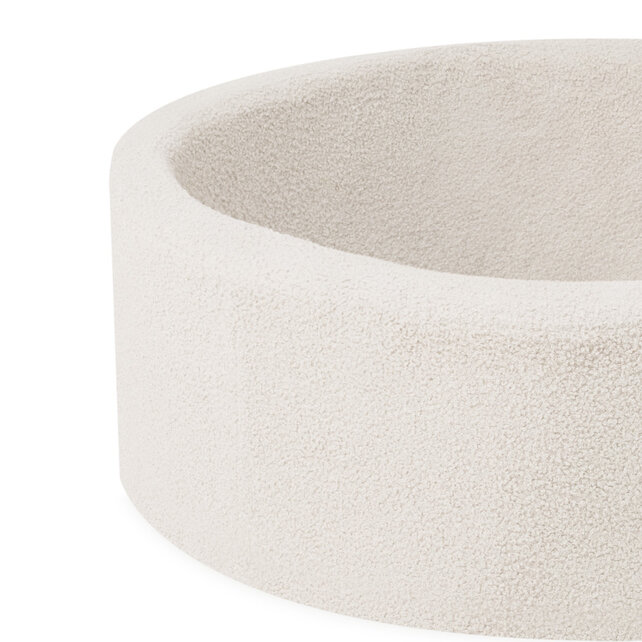 Ballenbak Rond 90x30 | Cream Fluffy Lamb incl. 200 ballen (Pearl/Gold/Transparant)