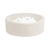 Ballenbak Rond 90x30 | Cream Fluffy Lamb excl. ballen