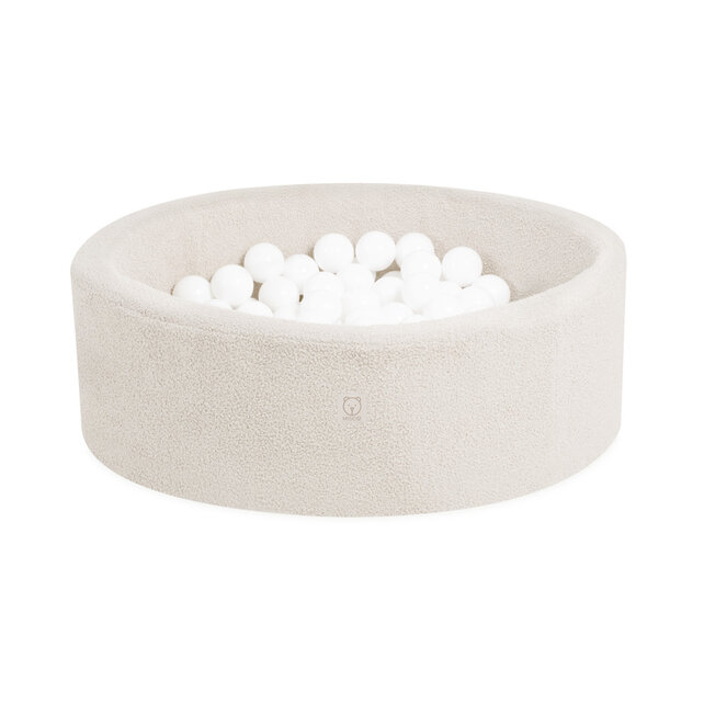 Ballenbak Rond 90x30 | Cream Fluffy Lamb excl. ballen