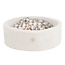 Misioo Ballenbak Rond 90x30 | Cream Fluffy Lamb incl. 200 ballen (Pearl/Gold/Light Pink Pearl)