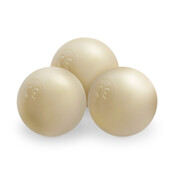 Ballenbak Rond 90x30 | Cream Fluffy Lamb incl. 200 ballen (Pearl/Gold/Transparant)