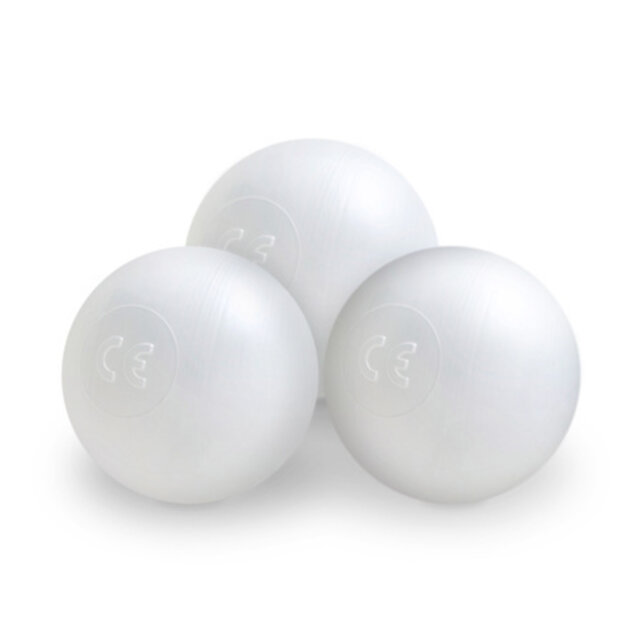 Ballenbak Rond 90x30 | Cream Fluffy Lamb incl. 200 ballen (Pearl/Gold/Transparant)