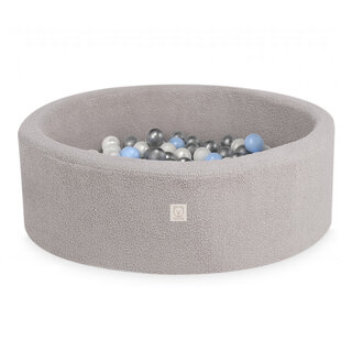 Ballenbak Rond 90x30 | Grey Fluffy Lamb incl. 200 ballen (Pearl/Silver/Light Blue)