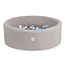 Misioo Ballenbak Rond 90x30 | Grey Fluffy Lamb incl. 200 ballen (Pearl/Silver/Light Blue)