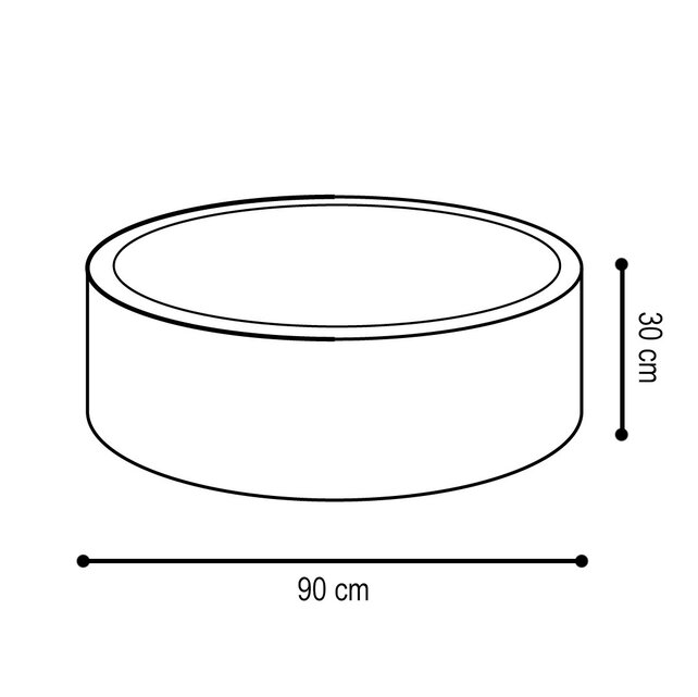 Ballenbak Rond 90x30 | Grey Puffy Lamell excl. ballen Ballenbak Rond 90x30 | Grey Puffy Lamell excl. ballen