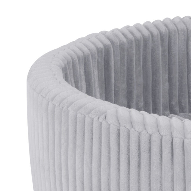 Ballenbak Rond 90x30 | Grey Puffy Lamell incl. 200 ballen (Pearl/Silver/Light Blue)