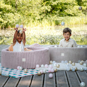 Ballenbak Rond 90x30 | Beige Puffy Lamell excl. ballen Ballenbak Rond 90x30 | Beige Puffy Lamell excl. ballen