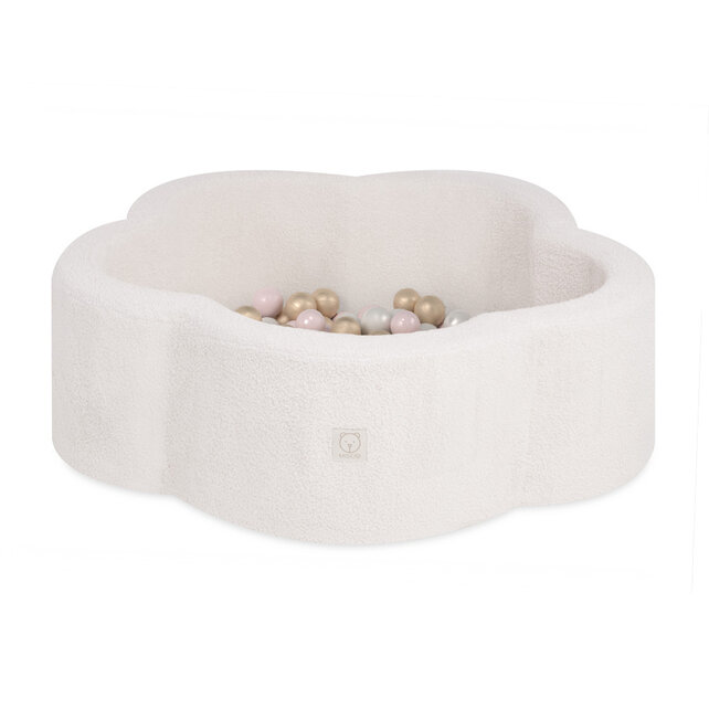 Ballenbak Bloem 95x30 | Cream Fluffy Lamb incl. 200 ballen