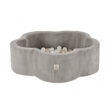 Ballenbak Bloem 95x30 | Beige Corduroy incl. 200 ballen (Pearl/Gold/Transparant)