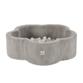 Ballenbak Bloem 95x30 | Beige Corduroy incl. 200 ballen (Pearl/Gold/Transparant)