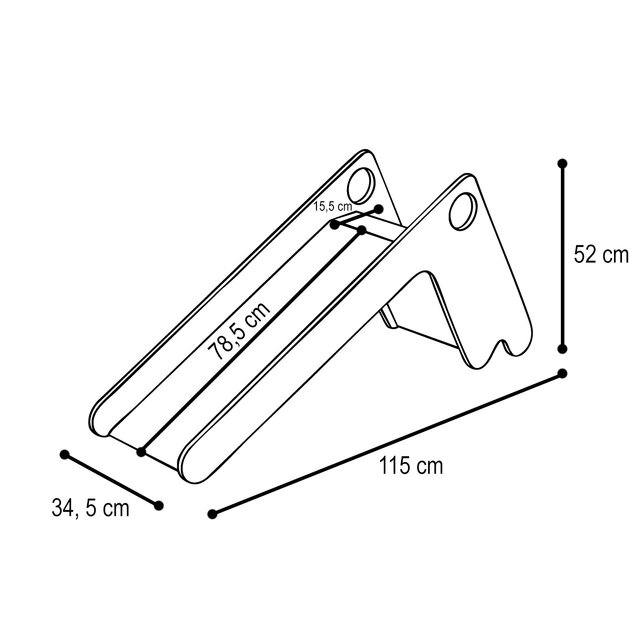 Houten Glijbaan | Wit | S