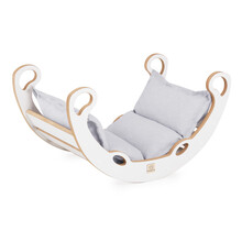 Mini Rocker 2-in-1 met Klimboog en kussen | Lichtgrijs