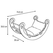 Mini Rocker Klimboog met kussen | Licht Beige