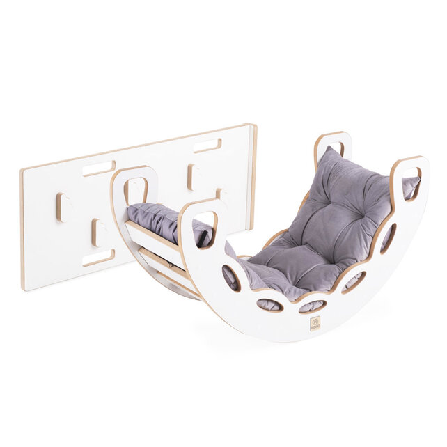 Rocker 4-in-1 met Klimboog, Klimhelling en Glijbaan | Velvet Grey