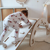 Rocker 4-in-1 met Klimboog, Klimhelling en Glijbaan | Velvet Pink