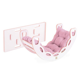 Rocker 4-in-1 met Klimboog, Klimhelling en Glijbaan | Velvet Pink