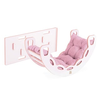 Rocker 4-in-1 met Klimboog, Klimhelling en Glijbaan | Velvet Pink