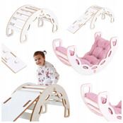 Rocker 4-in-1 met Klimboog, Klimhelling en Glijbaan | Velvet Pink