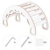 Rocker 4-in-1 met Klimboog, Klimhelling en Glijbaan | Licht Beige