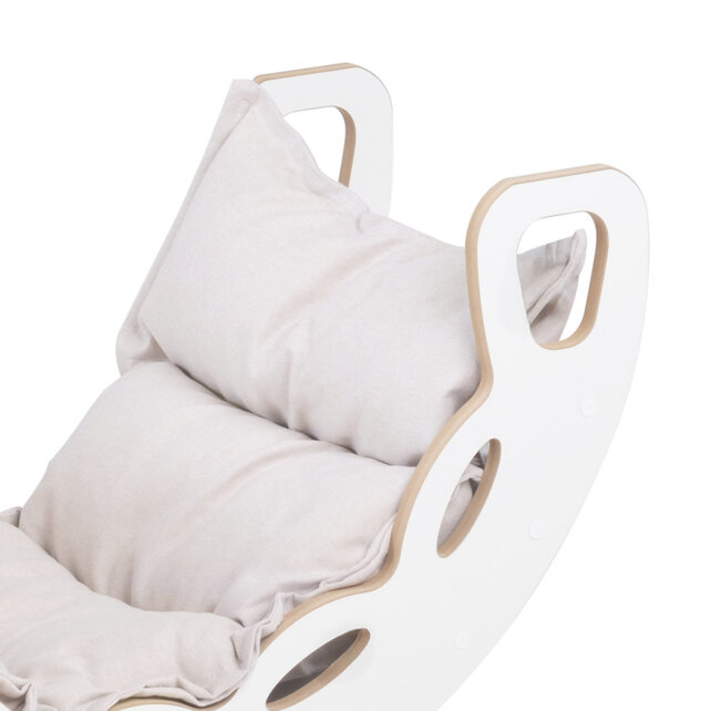 Rocker 4-in-1 met Klimboog, Klimhelling en Glijbaan | Licht Beige