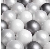 Ballen, set 200 stuks | Pearl/Wit/Transparant | 6 cm